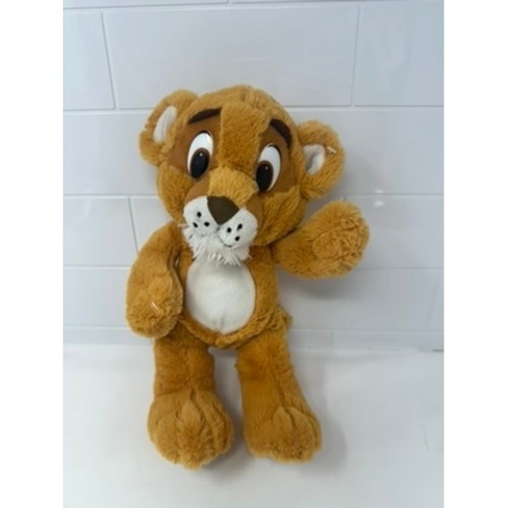 Asia Direct Lion Cub Plush Stuffed Animal Toy RI Novelty Tan‎ White 11" Long